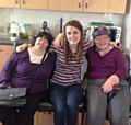 Paula, Janine and Katharine of Alternative Futures Group go purple-tastic