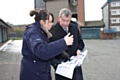 RBH Development Project Manager Gemma Glossop shows David Rodgers the site of proposed new co-operative housing on Toad Lane