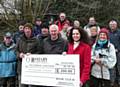 David Kay, Roy Thorniley and Rotarian Pauline Journeaux and members of the Rochdale Ramblers

