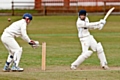 Lee Crabtree hits the winning shot <br>Milnrow CC v Rochdale CC