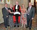 Ken Davies, MBE, and Joan Davies, The Mayor of Rochdale, Councillor James Gartside, Sandra Hewitt and Peter Hewitt