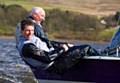 Olympic Silver Medallist Stuart Bithell sailing on Hollingworth Lake