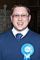 Peter Winkler immediately following official confirmation that he is the new Conservative councillor for Norden