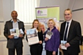 Hugh Goulbourne (Director, Community Energy Direct), Sarah Diver (Community Energy Direct), Nicky Morris (Community Action Team Manager, RBH), Gareth Swarbrick (Chief Executive, RBH)