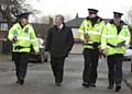 Greater Manchester’s Police and Crime Commissioner Tony Lloyd with GMP officers