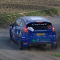 Newhey International rally co-driver, Joe Cruttenden, competing in the second round of the Belgian Rally Championship on the TAC Rally based in the town of Tielt