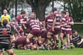 Rochdale RUFC 19-16 Broughton Park<br />Rochdale RUFC captain Rob Neave is buried under a pack of Rochdale players having powered over the line for the winning try