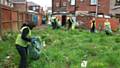 Rubbish removal leaves space for flowers in Clara Street, Deeplish