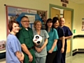 Mark Anderson (second left), with staff members of the CAU at Rochdale Infirmary

