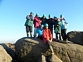 Members of Rochdale Youth Forum on a rock climbing exercise