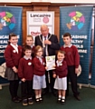 The Eco-School Council from St John with St Michael CE Primary School in Shawforth with the Mayor