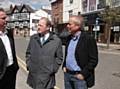 Bill Grimsey with local MP Simon Danczuk talking with shoppers on a recent visit to Rochdale