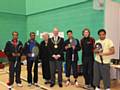 Sunar Bangla winners of the Social Competition being presented their trophies by the Mayor and Mayoress
