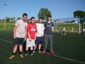 Teenagers, from different areas in Middleton, enjoying the free community football sessions at Hopwood Hall College Sports Arena.  From left to right: Josh Davidson (14), from Hollins, Ben Bentley (14), from Boarshaw, Mason Fallon (14), from Moorclose and Alex Haynes (14), from Alkrington