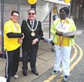 Mayor of Rochdale Councillor Peter Rush at the Dynamic Ladies Healthy Walk Challenge 