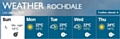 Temperatures in Rochdale will range between the low to mid 20s