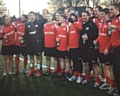 Midshire's Nick Rose (fifth from left) captains F72s Reds