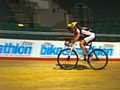 Jim Kennedy in training at the Manchestster Velodrome