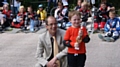 Charlie Sharpe Rider of the Day with his trophy presented by Councillor Colin Lambert<br />Roch Valley Raiders Go Ride Racing Series