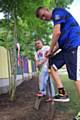 Jordan and Declan hard at work in the garden

 

