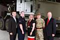 CCE’s Phil Ewbank; Pte Carl Linthwaite; CCE’s Michelle Walker; Brigadier, Peter Rafferty, and MP for Rochdale Simon Danczuk