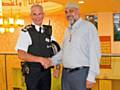 Golden Mosque President Tahir Mahmood welcomes Sir Peter Fahy