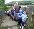 Charity walk up Marsden steps for PC Hughes 
