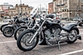 Motorbikes at a bike show in Rochdale town centre (stock photo)