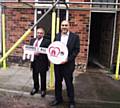 Councillor Sultan Ali, Cabinet Member for Housing at Rochdale Borough Council, with Mushtaq Khan, Director of Aksa Homes