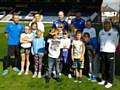 Children from Greave and Wardle meet Peter Cavanagh and Joe Rafferty