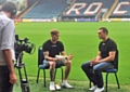 Kevin Sinfield and Sam Tomkins at Spotland