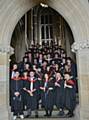 Hopwood Hall College students celebrating their success at the graduation ceremony held at Rochdale Town Hall