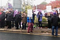 Unison strike outside Rochdale Infirmary