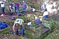 Middleton Archeological Society cleaning up the water mill