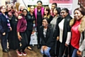 Government Minister, Lynne Featherstone with NESTAC founder Peggy Mulongo, volunteers and FGM survivors