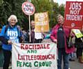 Rochdale campaigners at the demonstration in London on Saturday (18 October 2014)