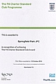 Springfield Park JFC awarded FA Chartered Standard status