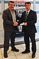 Mike Goldrick from the Heywood Business Group with RRG Toyota Manager Jared Griffin