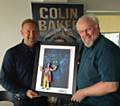 Local cartoonist Joe Matthews meets Rochdalian, Colin Baker