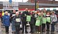 Shahrar Ali, Deputy Leader of Green Party with Abi Jackson and Green Party members