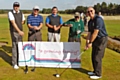 David Harris (right) with Business Society golfers at the charityevent