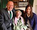 Simon Danczuk MP with support worker Andrea and resident Gladys