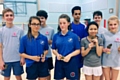 Badminton tournament competitors