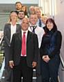 Councillor Daalat Ali (front) with the Partnership Enforcement Team based at Rochdale Police Station