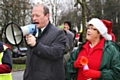 Springhill Hospice Santa Dawdle or Dash<br />MP Simon Danczuk and Pearl Benbow start the event
