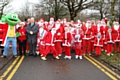 Simon Danczuk starting the 2014 Springhill Hospice Santa Dawdle or Dash