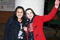 Kayleigh Sanderson and Sidrah Kazmi at Old Trafford