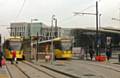 Trams in Rochdale Town Centre for final testing