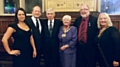 Councillor Karen Danczuk, Simon Danczuk MP, Jack Straw MP, Mayor Carol Wardle, Rochdale Online Director John Kay and Mayoress Beverley Place