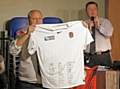 A signed shirt from England XV 2011 world cup side was one of the items auctioned off